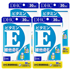 DHC 維他命E 30日份, 100%植物萃取, 增進肌膚與血球的健康, 30顆, 10.2g, 4包