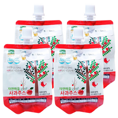 Nature Village 自然村 蘋果果汁, 韓國製, 100%蘋果汁, 無添加物, 兒童果汁, 100ml, 4包