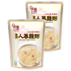 韓味不二 高麗人蔘雞粥, 280g, 隔水加熱即食, 韓國宮廷養身美食, 2包