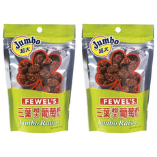 FEWEL'S 三葉 超大葡萄乾, 智利葡萄乾 大顆粒 多汁 好香甜, 200g, 2包