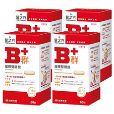 台塑生醫 MD Formula 醫之方 緩釋B群雙層錠, 高單位維生素B群, 添加乳清蛋白+五味子+牛磺酸, 10小時緩釋技術, 60錠, 900mg, 60顆, 4盒