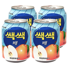 LOTTE 樂天 水梨汁, 韓國原裝進口, 清爽水梨風味, 238ml, 4罐