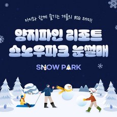 [용인] (당일구매사용불가x) 양지파인 리조트 스노우파크 눈썰매장