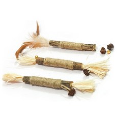 DING DONG PET 貓咪羽毛玉米葉Mata Ttaby棒 3種組, 1組, 混色