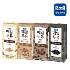 매일유업 매일두유 4종 혼합 190ml 24팩(99.9 6팩+식이섬유 6팩+초콜릿 6팩+검은콩 6팩)