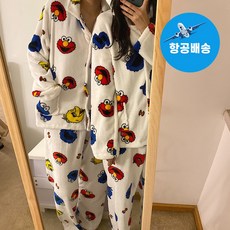 No Brand 세서미스트리트 엘모 쿠키몬스터 수면잠옷 커플잠옷 수면바지세트