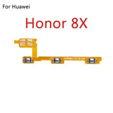 휴대폰 핸드폰 스마트폰 수리 부품 ON OFF 전원 버튼 플렉스 케이블 리본 Huawei 화웨이 호환 아너 8 8C 9 10 라이트 8X 최대 음소거 볼륨 키, [04] For Honor 8X, [04] For Honor 8X