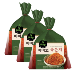 비비고 묵은지 900g X 3ea 국내산 배추 익힌 포기김치, 3개