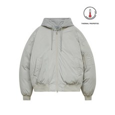 ST안다르DERROR 10/26 배송 87-STAN019 에센셜 후드 레이어드 ma-1 패딩 점퍼 카키그레이 Essential Hooded Layered Padding Jumper