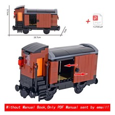 몬테소리 MOC 창의적인 전문가 아이디어 도시 기차 난간 철도 익스프레스 빌딩 블록 어린이 선물용 DIY 장난감, [09] With PDF Manual