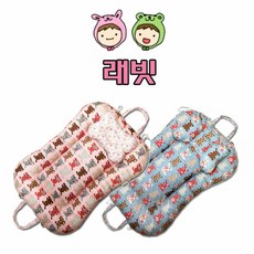 [뽀송아이] 핸드메이드 뽀송보트침대 래빗 M (목쿠션포함), 블루