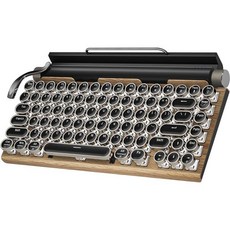 Taiahiro 레트로 타자기 디자인 무선 기계식 키보드 Wooden Retro Typewriter Mechan