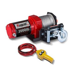 RUGCEL 2000-lb. ATV/UTV Electric Winch RUGCEL 2000파운드 ATV/UTV 전기 윈치, 2000winch, 1개