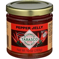 TABASCO® 브랜드 클래식 페퍼 젤리 유리병 다용도 부드럽고 달콤한 레드 샤퀴테리 및 애피타이저에 적합 훈제 치즈 고기 크래커 등에 283.5g(10온스) (1팩), 칠리, 283.5g, 1개