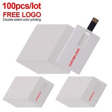 방수 슬림 휴대폰SD카드 신용 카드 USB 플래시 드라이브 드라이브 은행 모델 스틱 무료 로고 100 개/로트, 512M, Card with white box, 1개