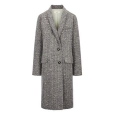 바네사브루노 아떼 20FW [온라인 단독] 그레이 패턴 울혼방 코트 VLCO0D905G2