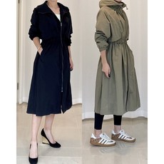 누트913 봄 가을 간절기 후드 야상 롱사파리 아우터