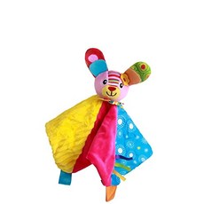 NMT Taggies 보안 담요 Taggies 토끼 캐릭터 담요 아기 유아 Tollder를위한 감각 교육 태그 담요 Taggi - P095007CM5Z6GV4, 기본