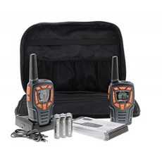 Cobra AM847-휴대용 케이스 및 GA-EBM2 마이크 (2 개 장치)가있는 내후성 워키 토키 블랙 색상, 단일옵션