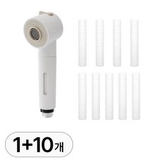 투데이리빙 1+9 세트 핸디형 타입 주방용 수전 필터 헤드 + 필터 9개 포함 주방 녹물 제거 수압 상승, 1세트 1세트