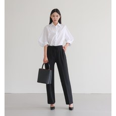 더엘라 세미 와이드 밴딩 슬랙스 자체제작 기본 팬츠