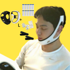스몰빅몰 입벌림방지밴드 코 기구 턱 수면 입마개 마스크 밴드 테이프 스트랩, 1개, 송풍(free)1개+만능(라지L)1개