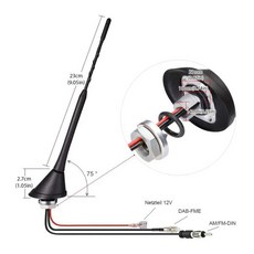 자동차 안테나 라디오 DAB + AM/FM 증폭 분배기 차량 지붕 공중 부스터, 01 CHINA