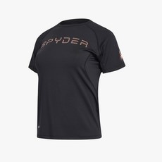 스파이더 SPYDER 여성 러닝 프로웹 레터링 반팔 티셔츠 SPIMCNRS282WBLK AFB349 VZT009