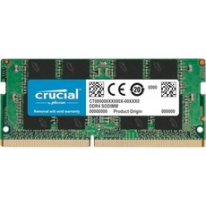  Crucial 8GB 싱글 DDR4 2666 MT/s (PC4-21300) SR X8 SODIMM 260핀 메모리 - CT8G4SFS8266, 2666MHz_32GB Kit (16GBx2) Dual 