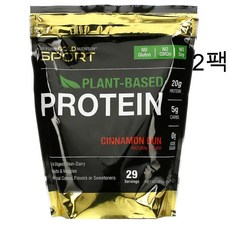 캘리포니아골드뉴트리션 식물성 단백질 프로틴 파우더 20g BCAA 시나몬번 907g 2팩, 2개