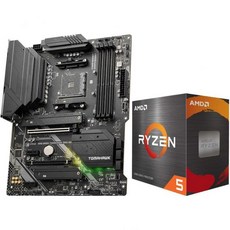 INDRAL Micro Center AMD Ryzen 75700X 8코어 16스레드 잠금 해제 데스크톱 프로세서 번들MSI B550A PRO Series 마더보드 포함AMD A, AMD Ryzen 5 5600X + MSI MAG B5 - 라이젠75700x3d