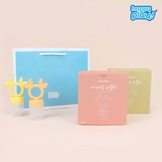 해피플레이 아기 사슴 과일 과즙망 1+1 세트 (해드캡+추가 리필망 S M L포함), 블루베리, 망고, 1개