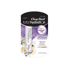 [미국 직구] ChapStick 챕스틱 토탈 하이드레이션 에센셜 오일 립밤 릴랙스 라벤더 카모마일 4 g, 1팩, 상세페이지참조