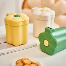 데이지 데스크 인테리어 귀여운 미니 다용도 쓰레기통 휴지통, 아이보리, 아이보리