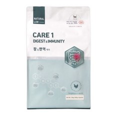  네츄럴랩 케어1 유기농 기능성 건식사료 고양이 장 앤 면역, 소화기능 개선, 2.5kg, 1개 