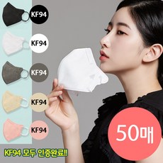 국내산100% 대성 호마스크 KF94 프리미엄 칼라(블랙/화이트/그레이/베이지/핑크/카키)대형 50매, 5개입, 10개, 그레이