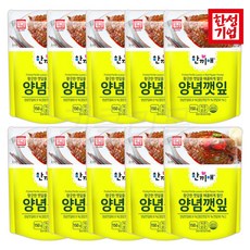 [팔도맛쟁이] 한성 집밥반찬 한끼애 양념깻잎, 10개, 150g