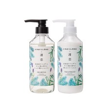 늠련 린렌 샴푸클리닉 세트 홋카이도 라벤더와 전나무 각 400mL 본체 펌프 세트 무첨가