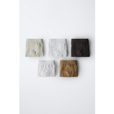 자라 키즈 ZARA KIDS 3-6세 체크 및 스트라이프 패턴 박서 5장 세트316324