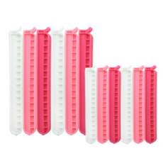 리빙베리 봉지집게 대형 6p +특대형, WHITE+PINK+RED, 2세트