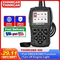 THINKCAR 500 자동차 진단 도구 스캐너 스모그 테스트 센서 코드 리더, 1개