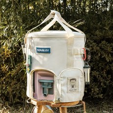 마운트피크 스탠리 워터저그 호환가능 가방 7.5L 보냉 물통가방 아이보리 탄, 워터저그가방-아이보리, 1개