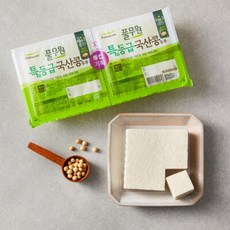 그리팅 [풀무원] 국산콩 투컵 두부, 1개, 600g