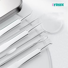 LYRHIX 여드름 바늘 여드름바늘 피지 제거기 여드름 압출 바늘 여드름 압출기 금속 (6 종 한 벌) 1세트 상품 이미지