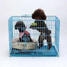 강아지 고양이 멧돼지 개롱 고양이롱 작은 중대형견 철롱 펜스 토끼롱 접이식 화장실, 01 빨간 철장, 03 L 미디엄 사이즈, 1개