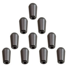기타용 플라스틱 일렉트릭 기타 스위치 토글 캡 팁 10개, 4.0mm, 블랙