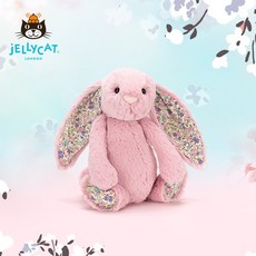 젤리캣 블라썸 튤립 버니 인형 아기 애착 인형 핑크 S M L XL, 18cm (S)