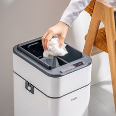 미엘루 NEW 스마트 자동 센서 쓰레기통 20L 카페 인테리어 화장실 주방 기저귀쓰레기통