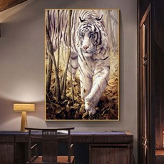 백호보석십자수