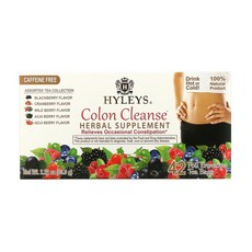 Hyleys Tea Colon Cleanse 다양한 차 컬렉션 무카페인 42 Foil Envelope Tea Bags 0.05 oz (1.5 g), 1.5g, 1개